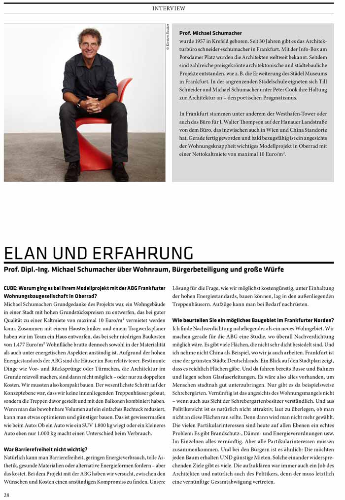 Datei 1: Interview mit dem Architekten Michael Schumacher nachlesen