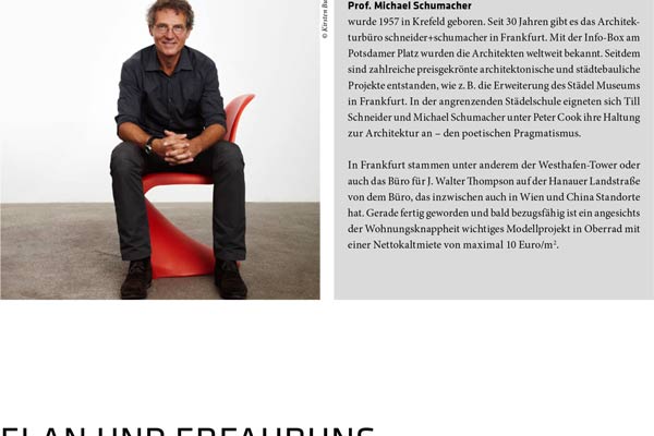 Interview mit dem Architekten Michael Schumacher - Bild aus dem Magazin