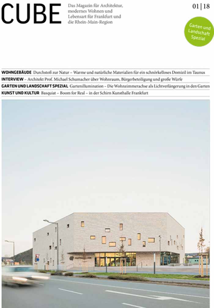 Titelbild des Architekturmagazins CUBE für das ich als freie Redakteurin arbeite