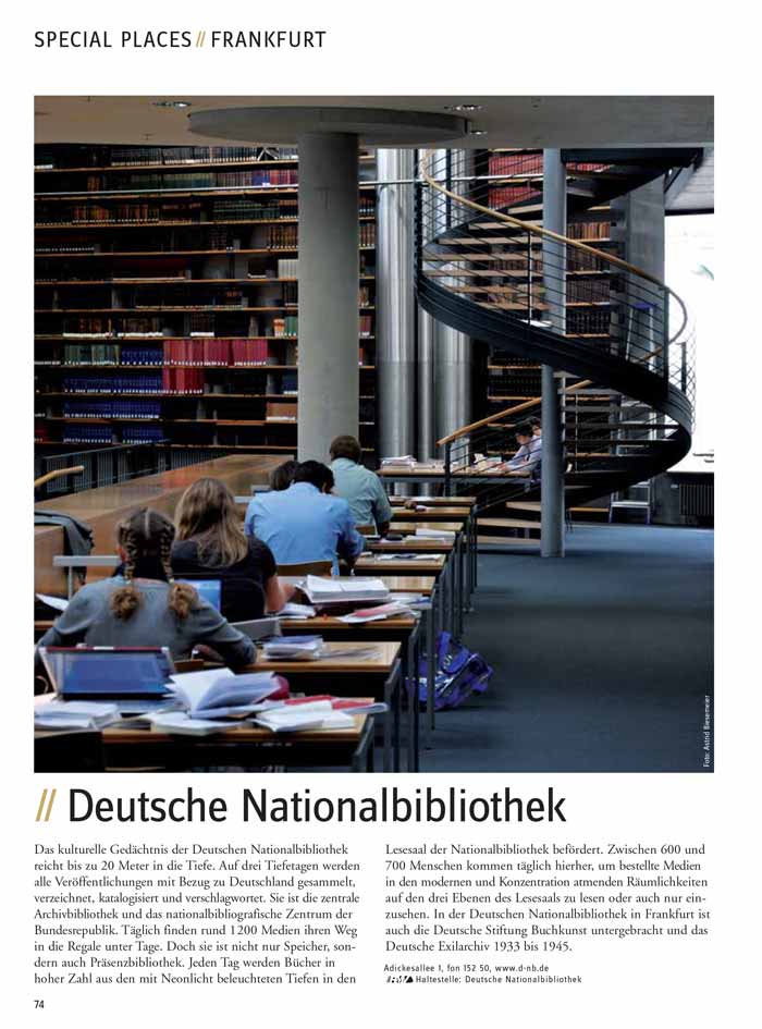 Beitragsseite aus dem Magazin Kultur Frankfurt, für das ich die Redaktion übernommen habe